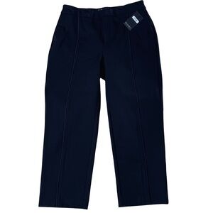 NWT Eloquii Black Substantial Straight Leg Tuxedo Pockets Dress Trousers Pants